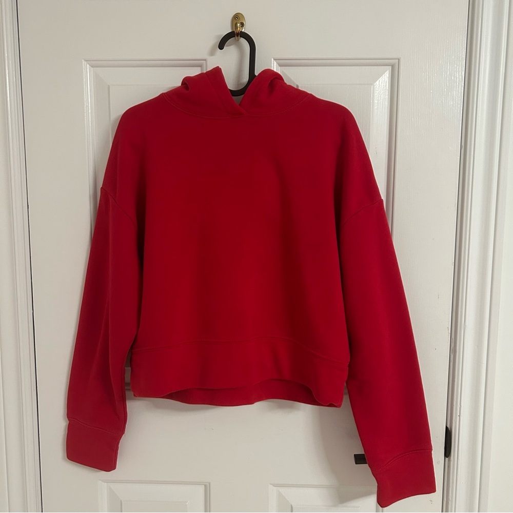 Zara Red Oversized Boxy Hoodie